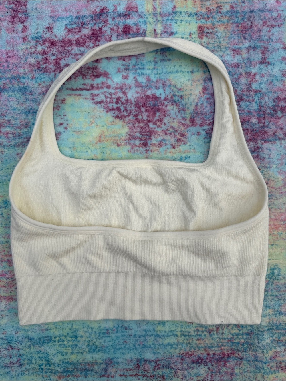 Fabletics Cream Ribbed Shoulder Bag - Picture 3 of 4
